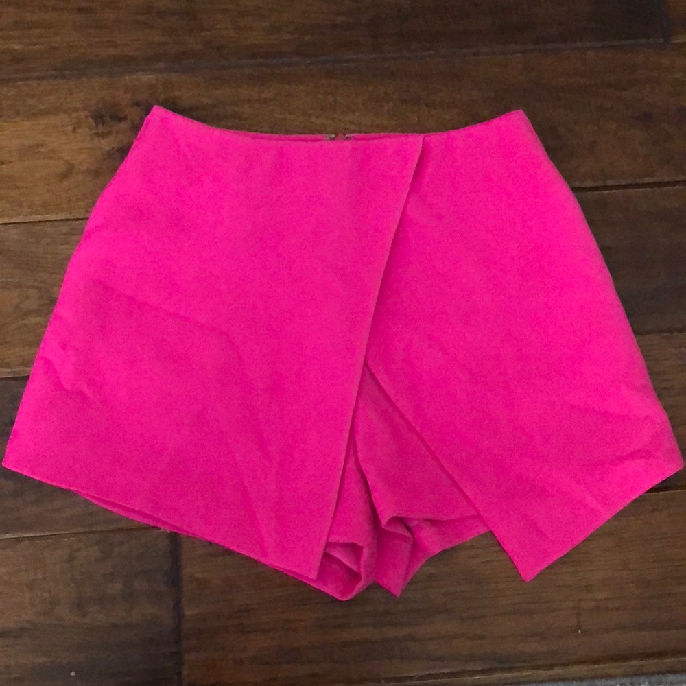 Tobi wrap envelope skort - hot pink